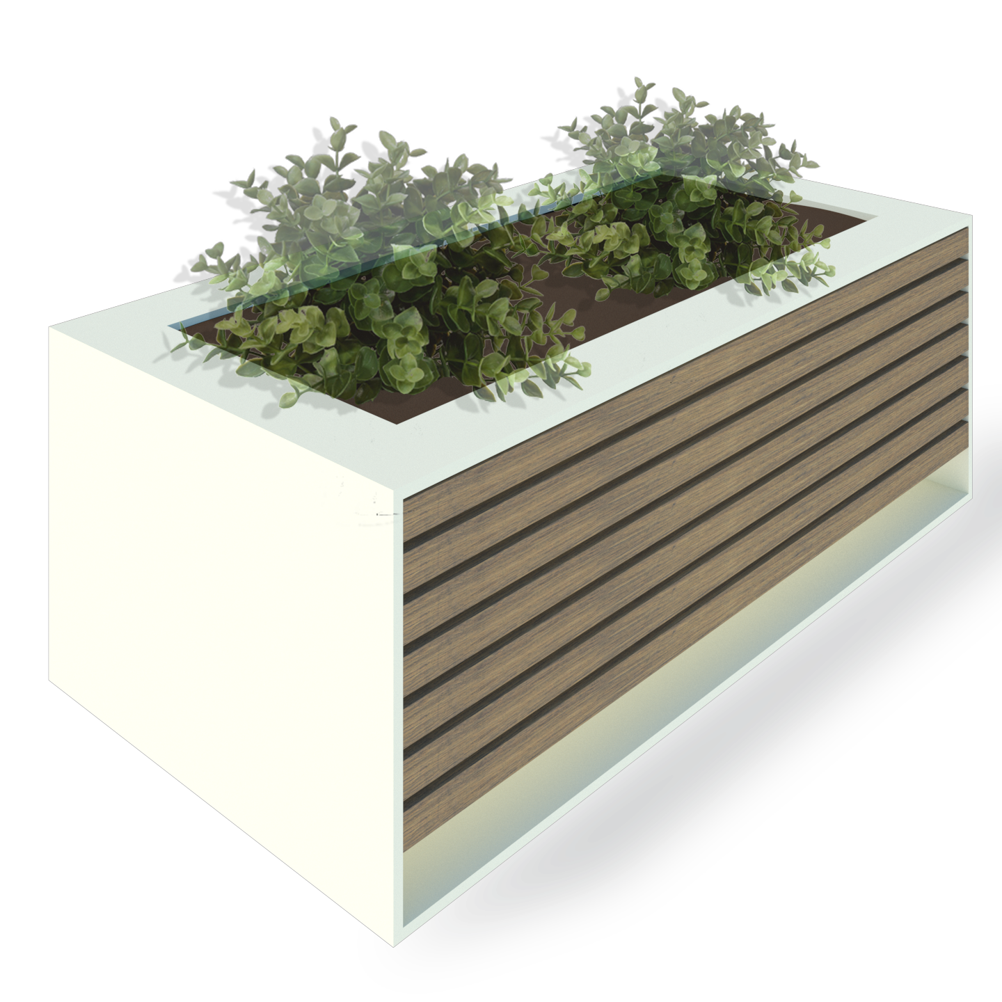 Jardinière double - Insertions côté long