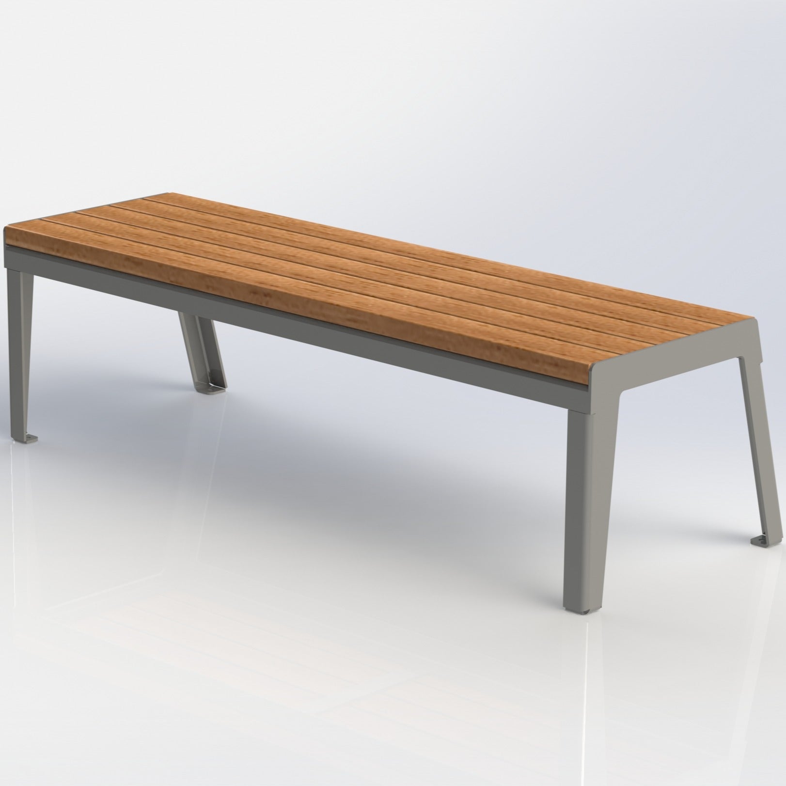 Banc sans dossier - Insertion de bois