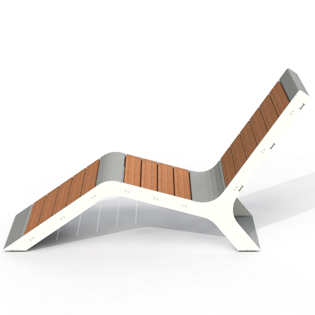 HZB7P - Chaise longue plastique recyclé