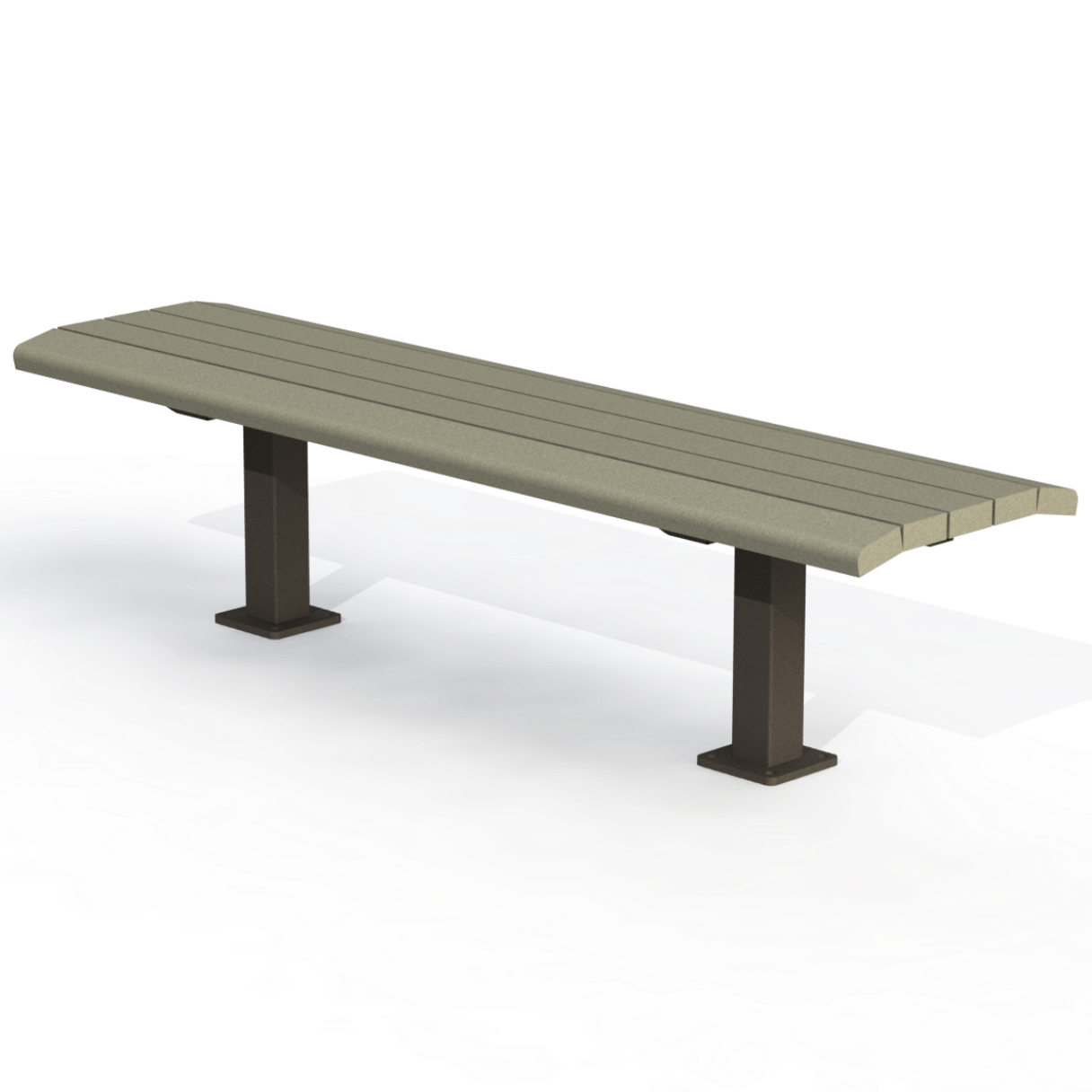 MTB2P - Banc Ergonomique Sans Dossier Plastique Recyclé