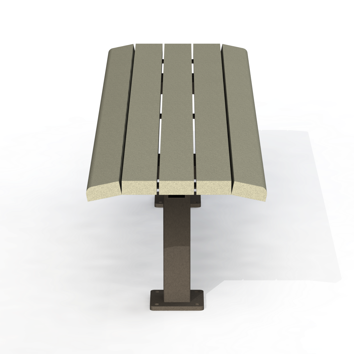 MTB2P - Banc Ergonomique Sans Dossier Plastique Recyclé