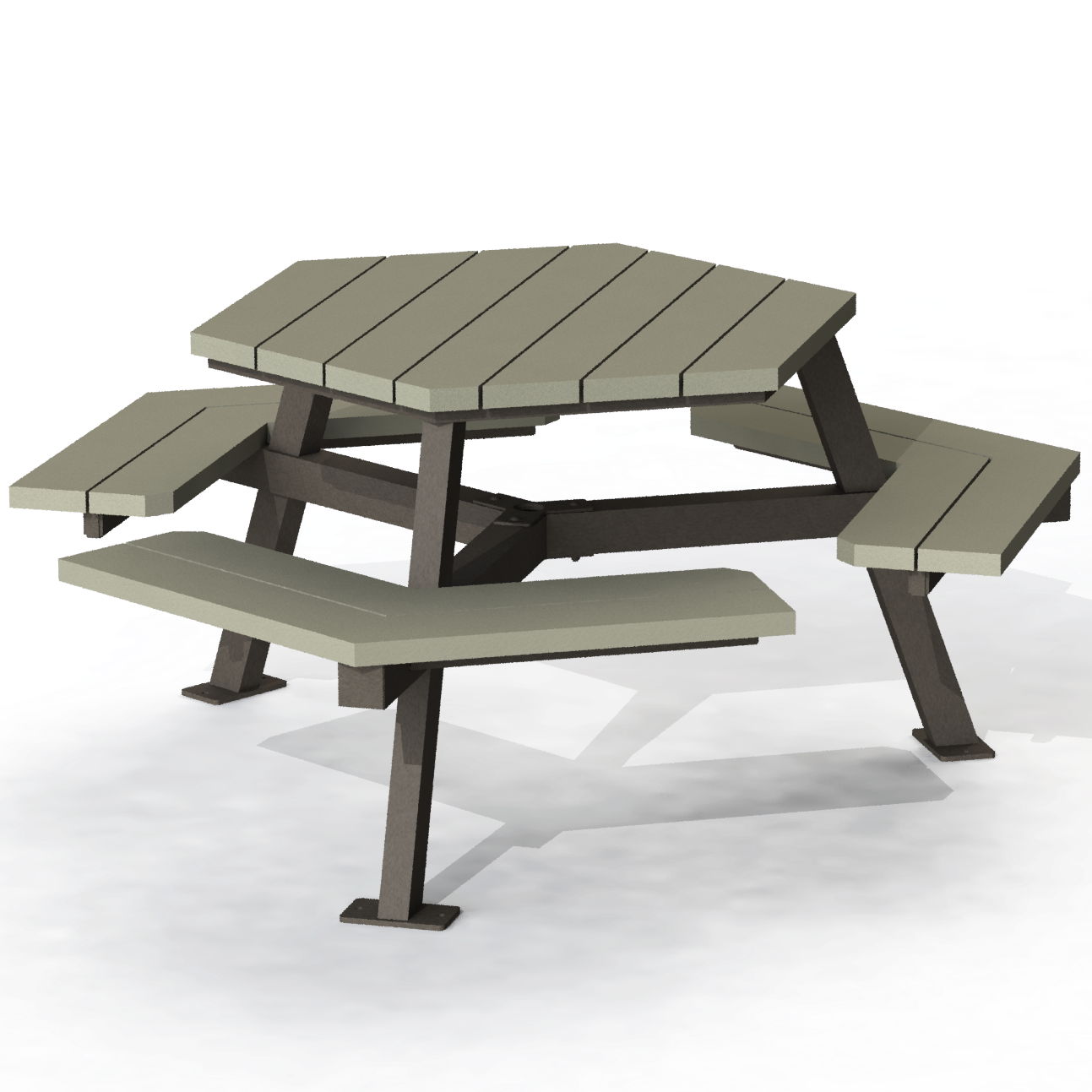 MTT1P - Table hexagonale plastique recyclé