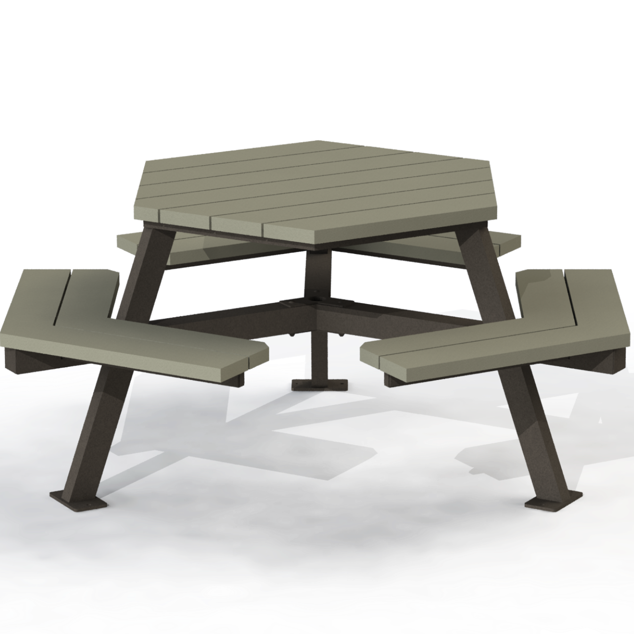 MTT1P - Table hexagonale plastique recyclé