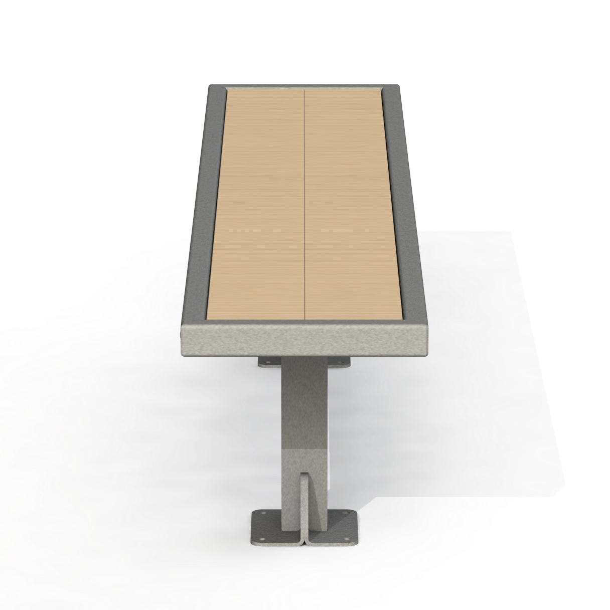PCB5B - Banc 72" sans dossier bois