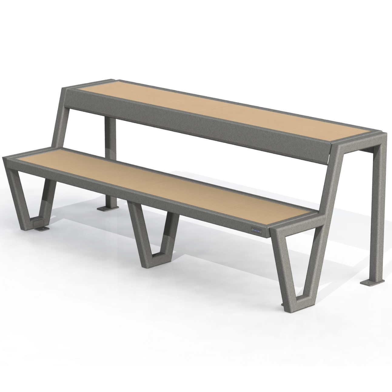 PCB8B - Banc école avec station de travail 72" bois