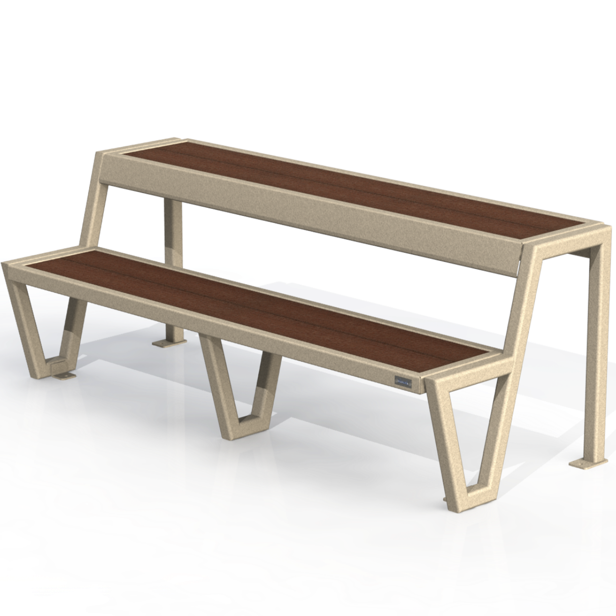 PCB8P - Banc école avec station de travail 72" plastique recyclé