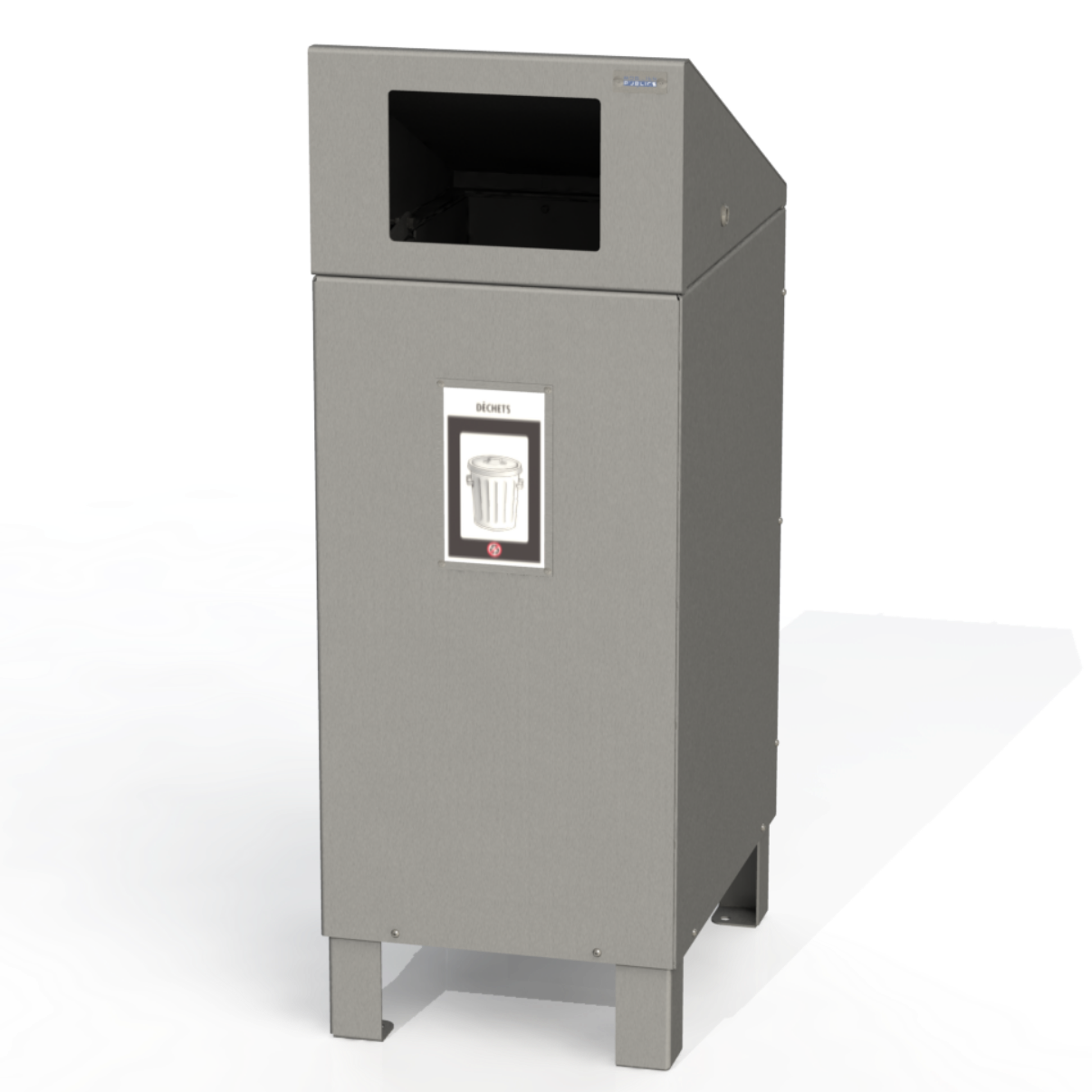 PCI5 - Corbeille simple 3 option 100% aluminium