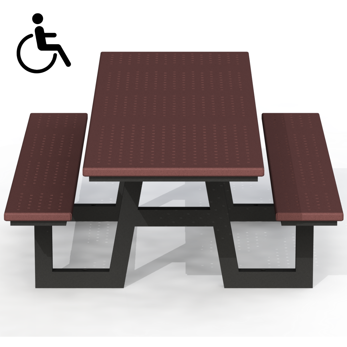 PCT2A - Table pique-nique 89" mobilité réduite aluminium