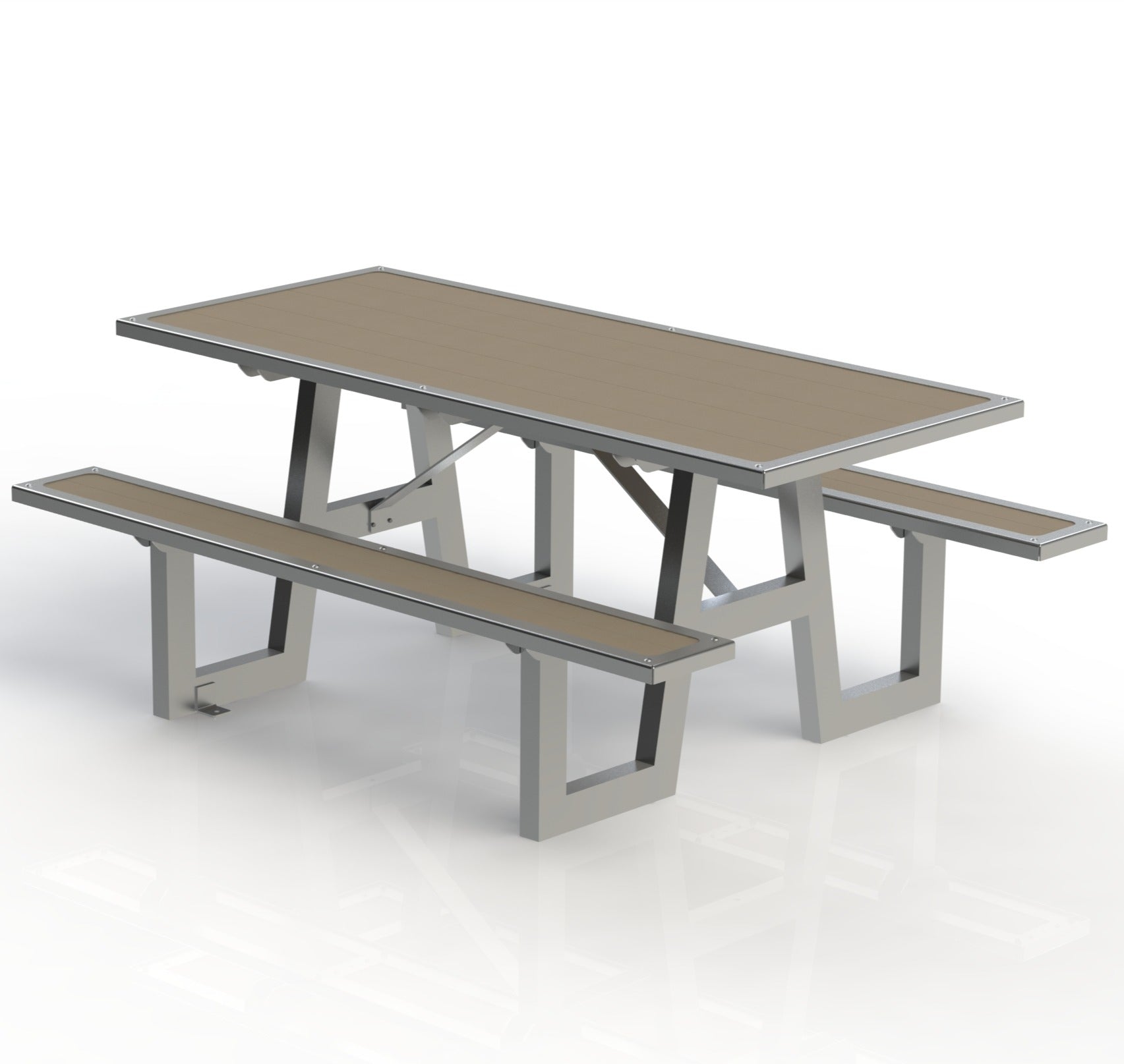 Table pique-nique de 72'' - Insertion de plastique recyclé