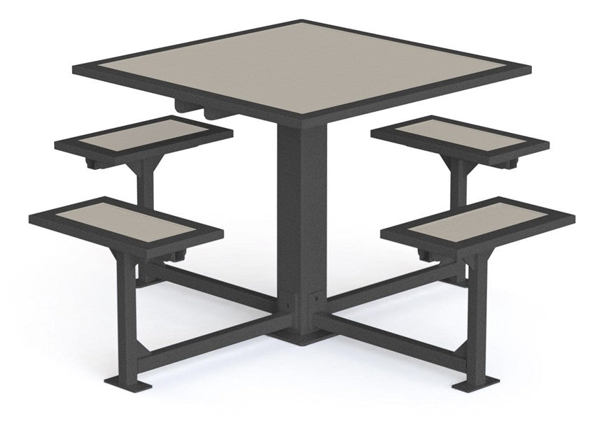 Table pique-nique carrée de 60'' - Insertion de platique