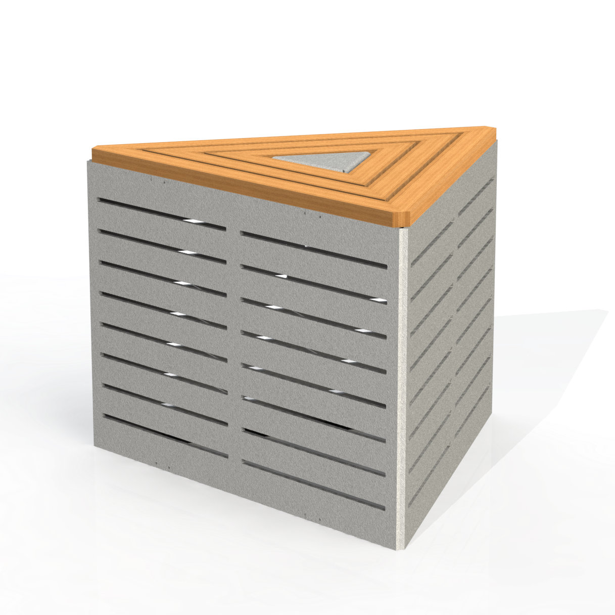 EMB6B - Banc Triangulaire Modulaire Bois