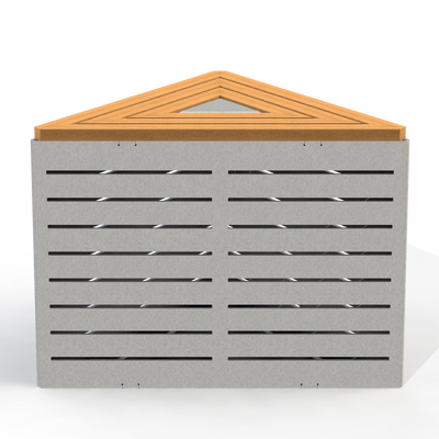 EMB6B - Banc triangulaire modulaire bois