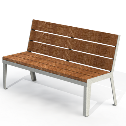 HZB1P - Banc 60" Sans Appui Bras Plastique Recyclé