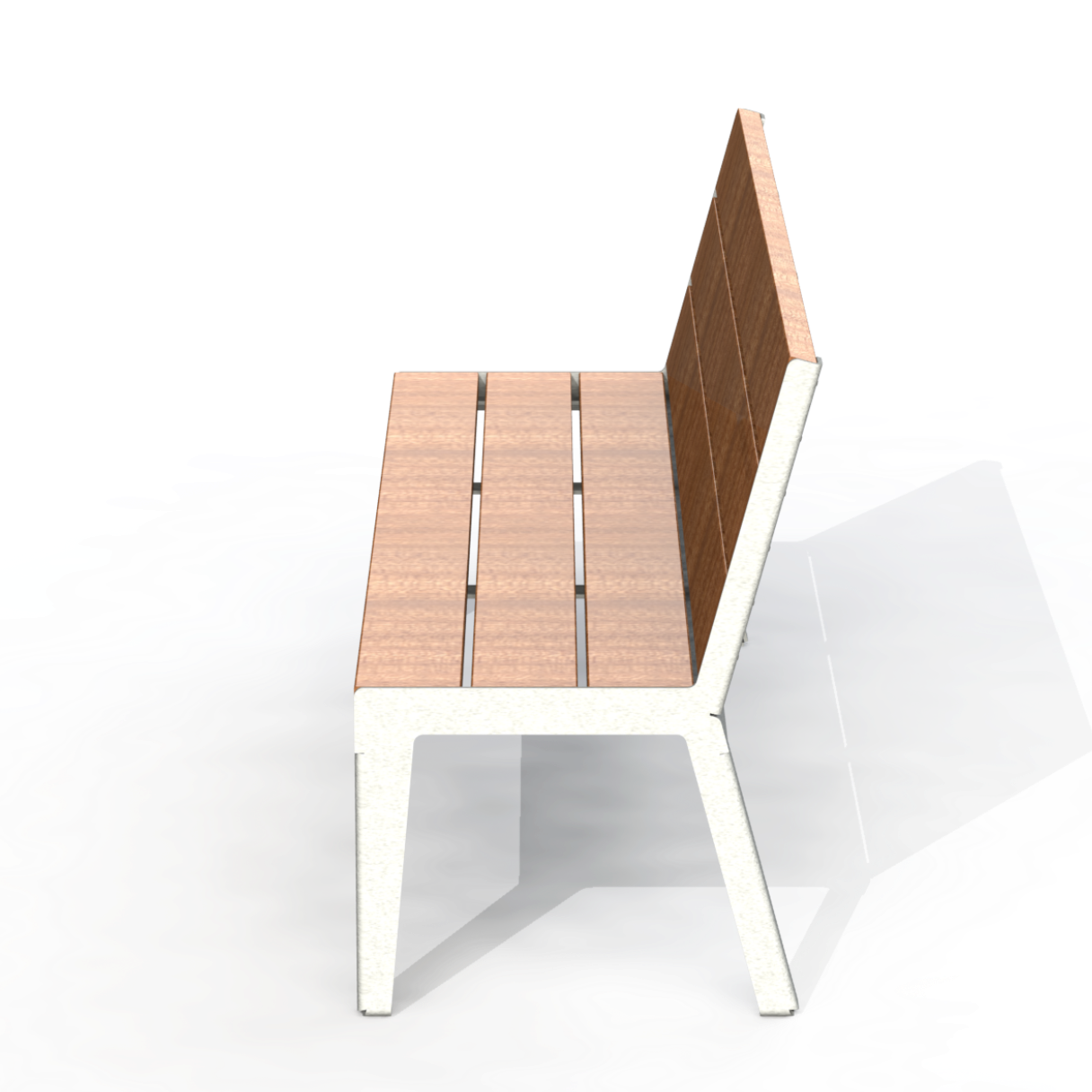 HZB3P - Banc 72" Sans Appui Bras Plastique Recyclé