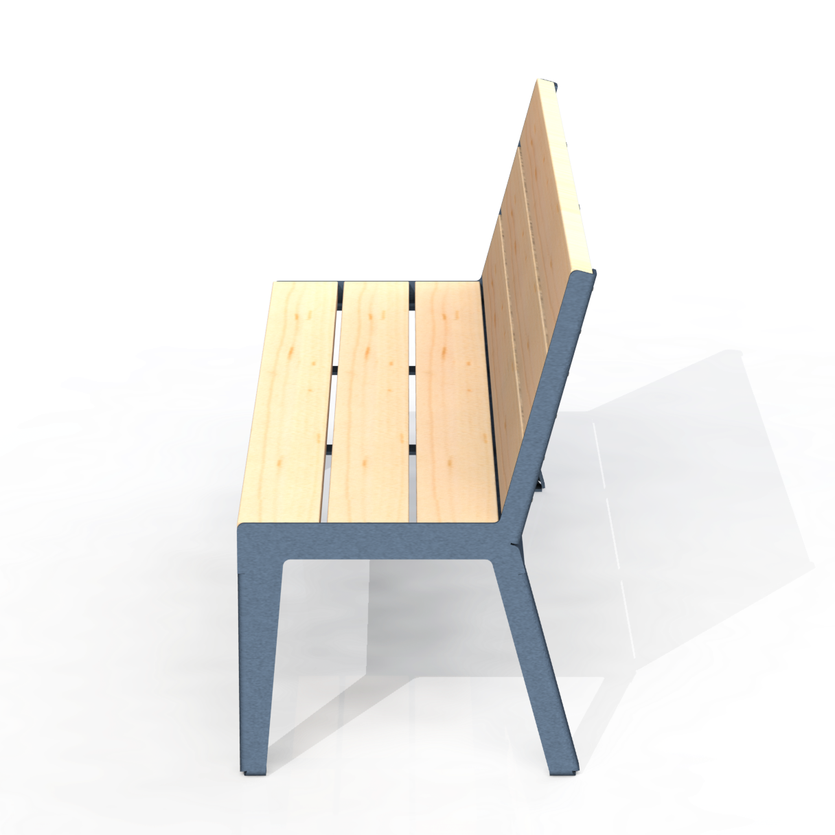 HZB3B - Banc 72" sans appui bras bois
