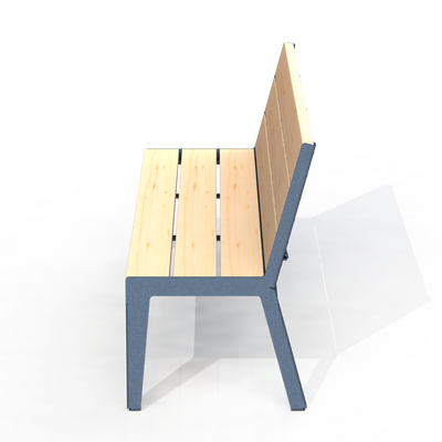 HZB3B - Banc 72" sans appui bras bois