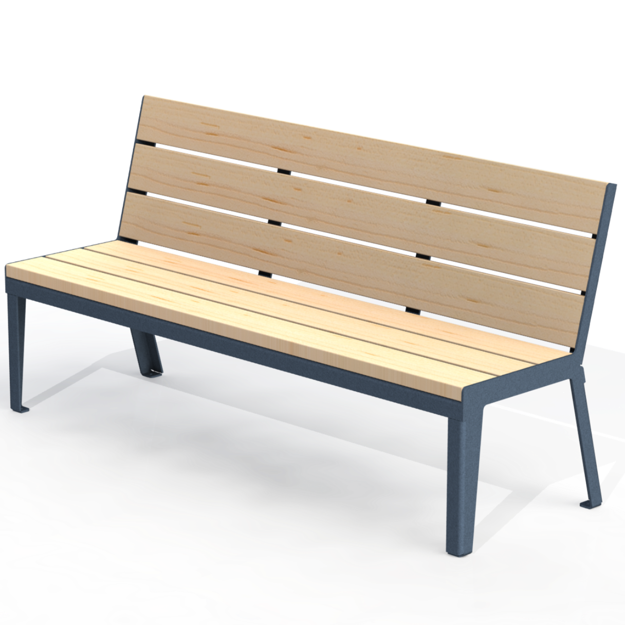 HZB3B - Banc 72" Sans Appui Bras Bois