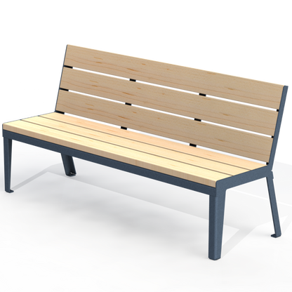 HZB3B - Banc 72" Sans Appui Bras Bois