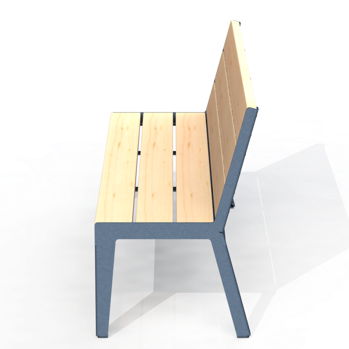 HZB3B - Banc 72" Sans Appui Bras Bois