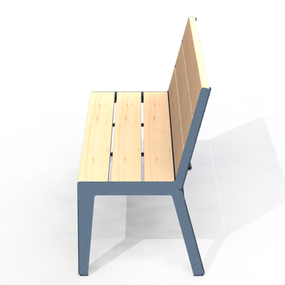 HZB3B - Banc 72" Sans Appui Bras Bois