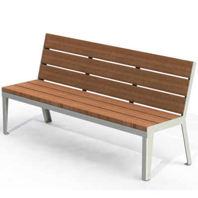 HZB3P - Banc 72" sans appui bras plastique recyclé