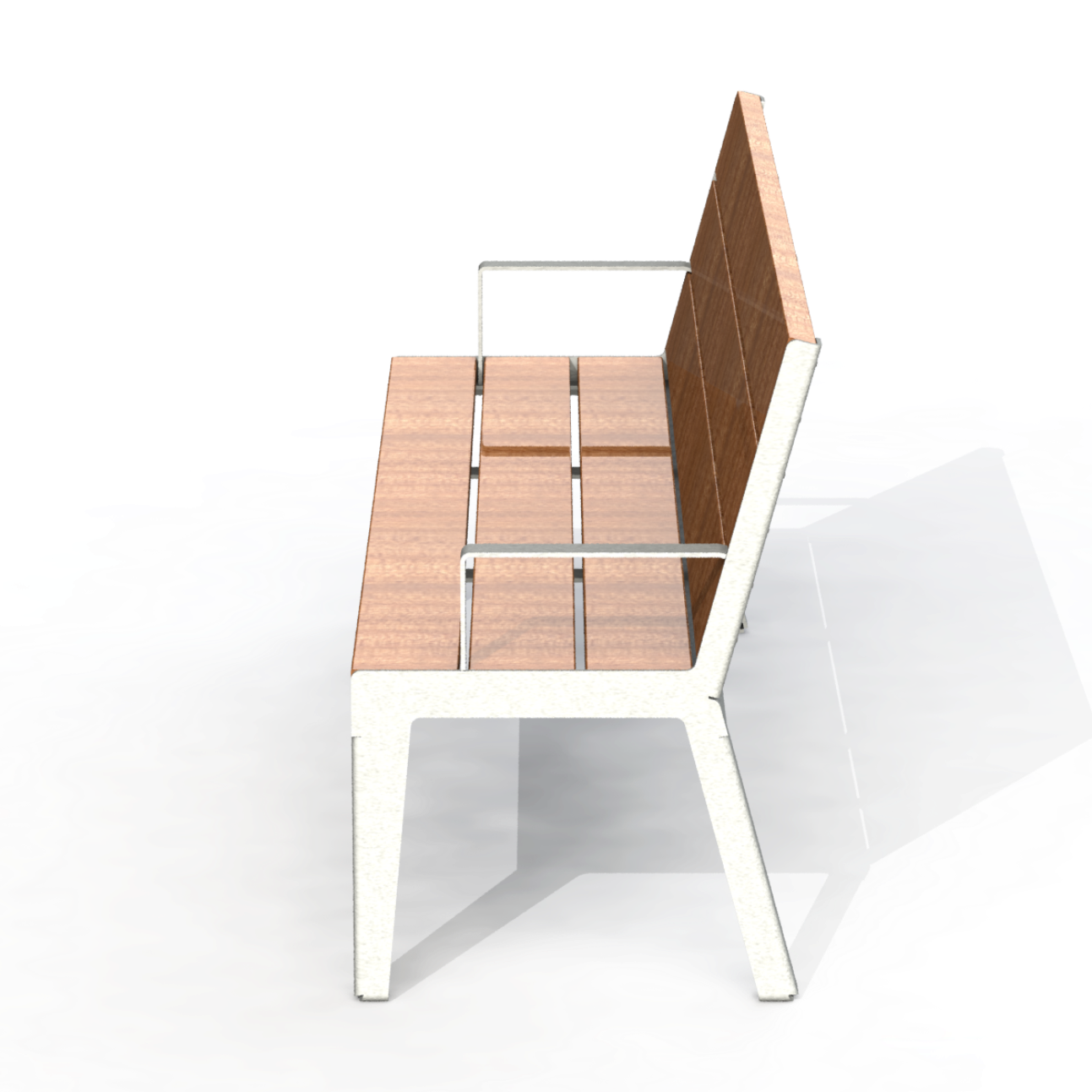 HZB4P - Banc 72" Avec Appui Bras Plastique Recyclé