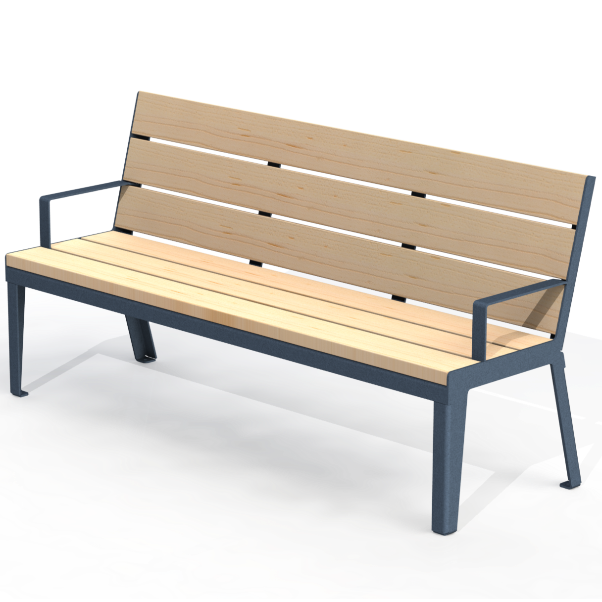 HZB4P - Banc 72" Avec Appui Bras Bois