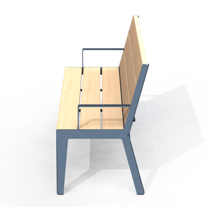 HZB4P - Banc 72" Avec Appui Bras Bois