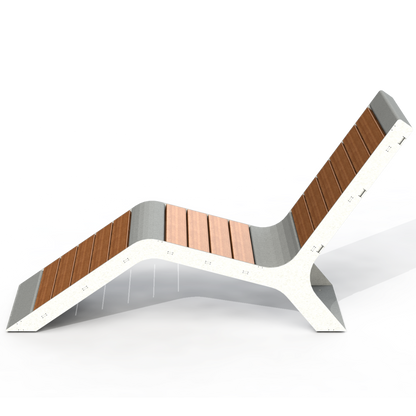 HZB7P - Chaise longue Plastique Recyclé