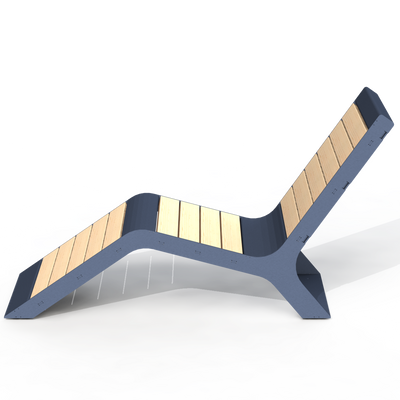 HZB7B - Chaise longue bois