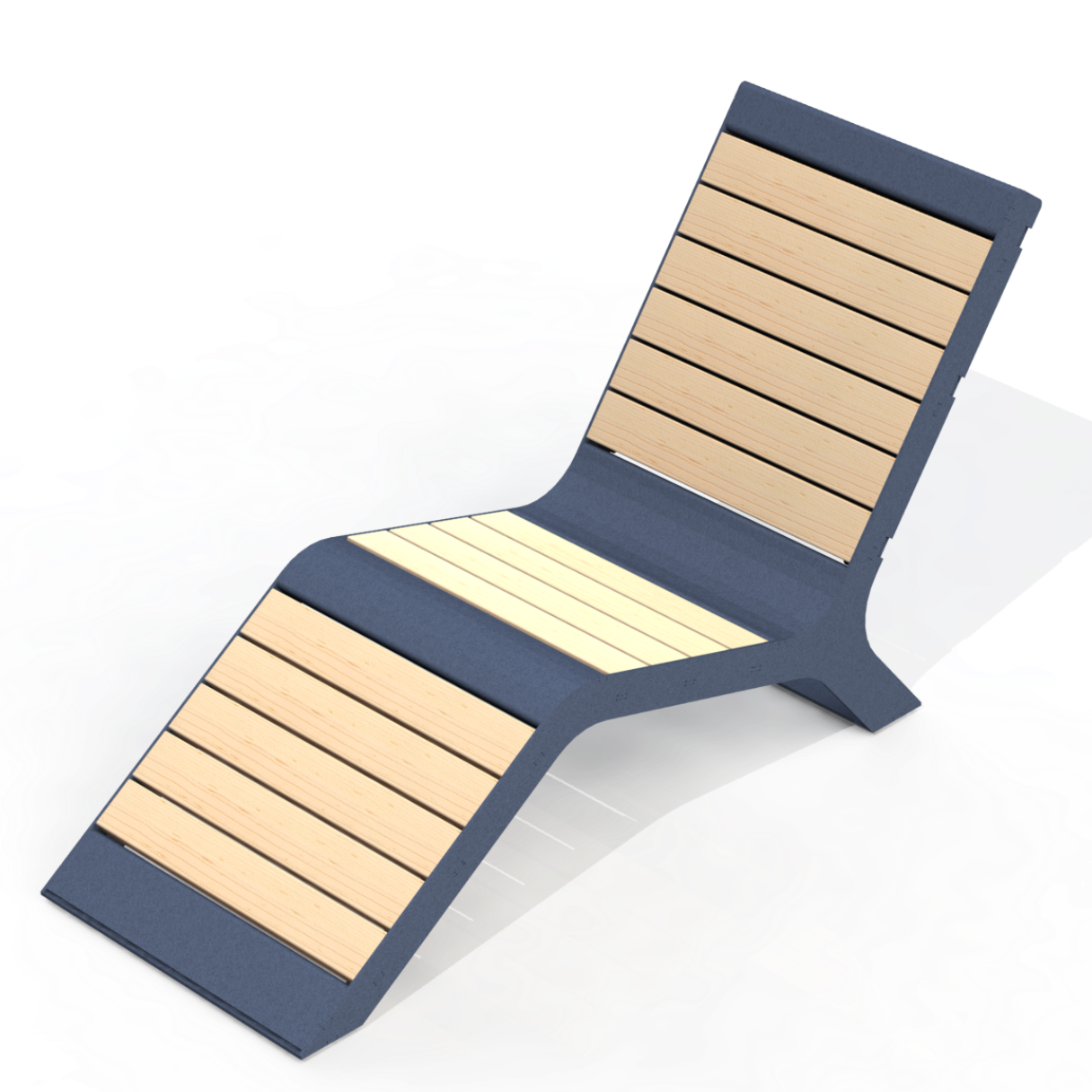 HZB7B - Chaise longue Bois