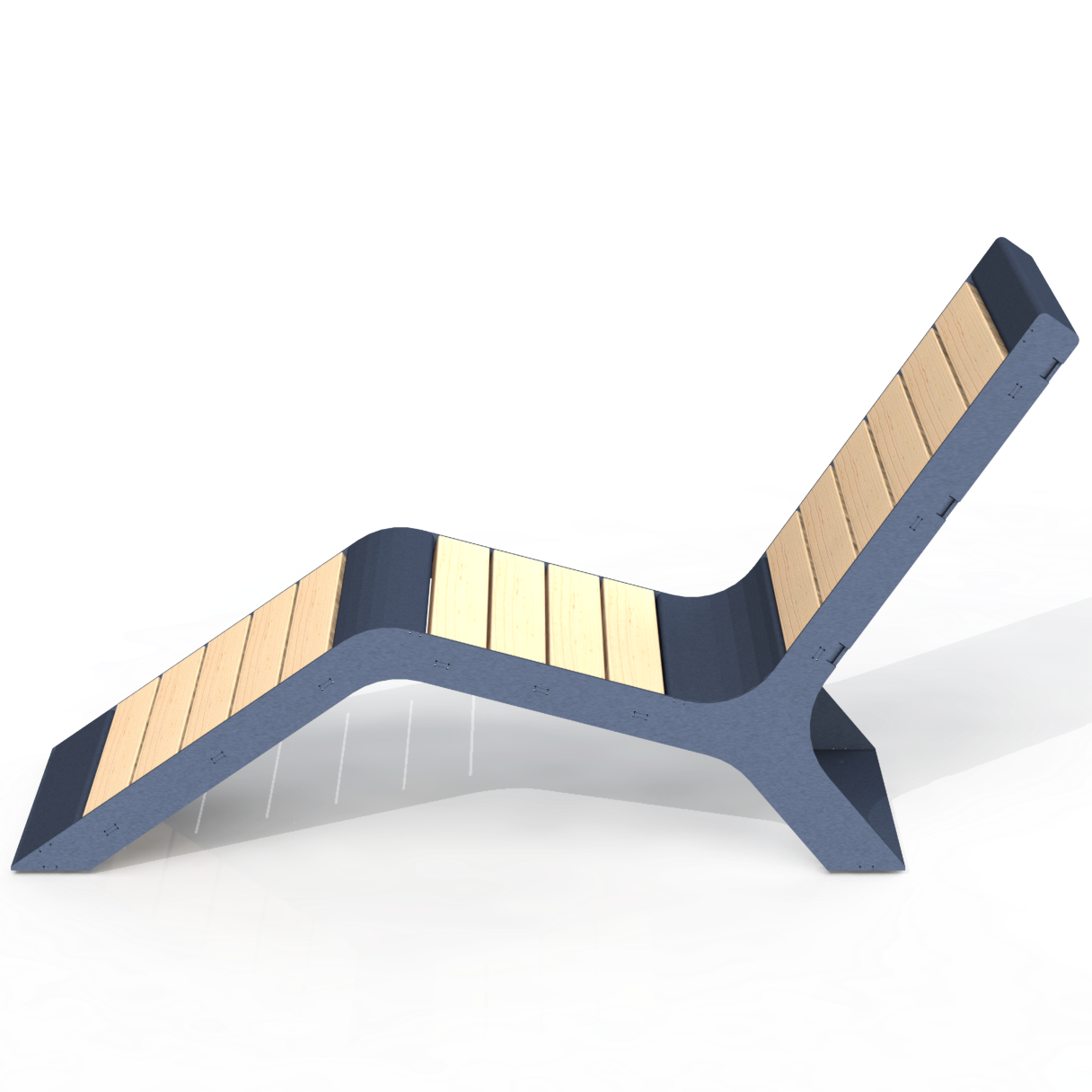 HZB7B - Chaise longue Bois