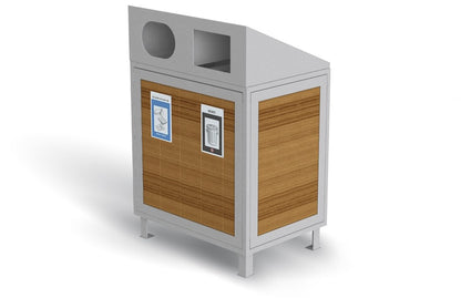 Panier à rebuts - 2 voies - Insertion de bois