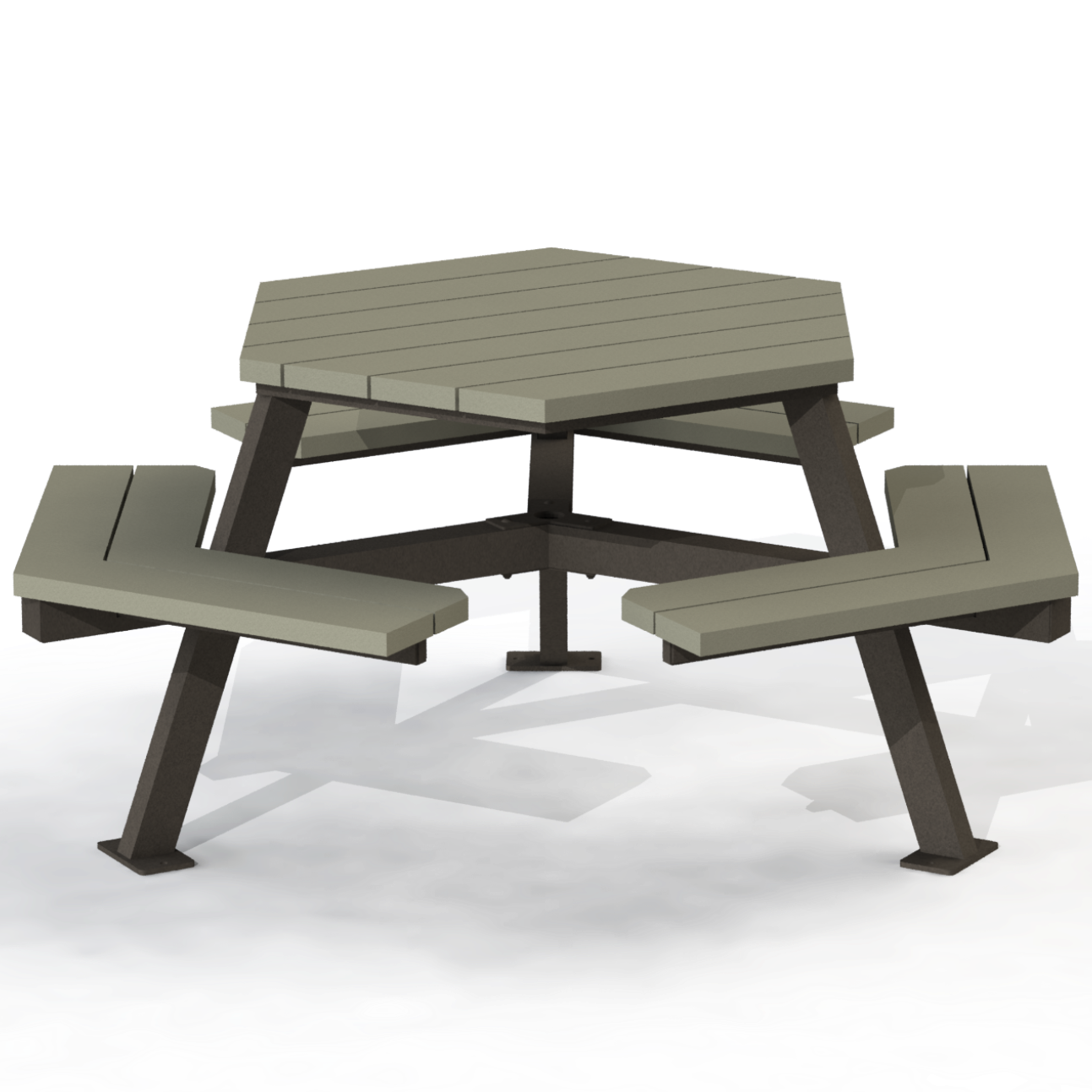 MTT1P - Table Hexagonale Plastique Recyclé