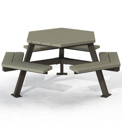 MTT1P - Table Hexagonale Plastique Recyclé