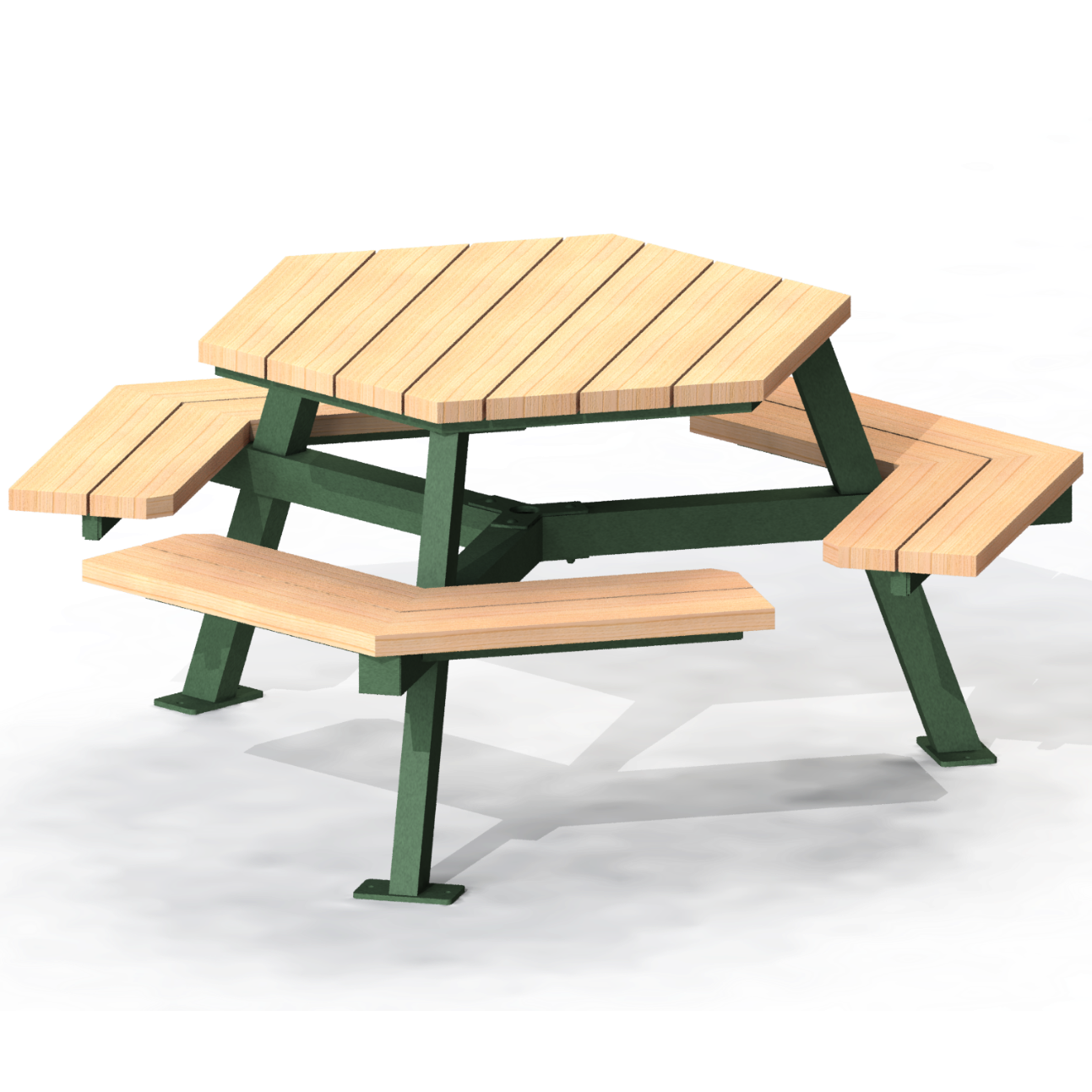 MTT1B - Table hexagonale bois