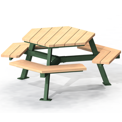 MTT1B - Table hexagonale bois