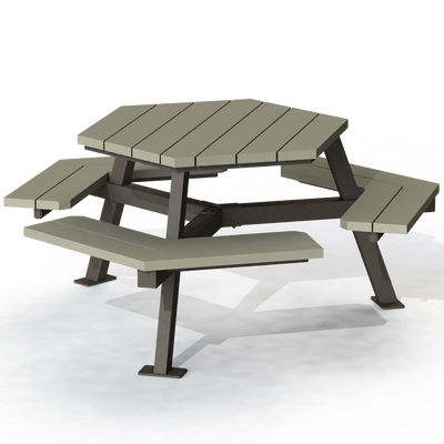 MTT1P - Table hexagonale plastique recyclé