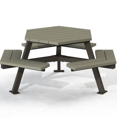 MTT1P - Table hexagonale plastique recyclé