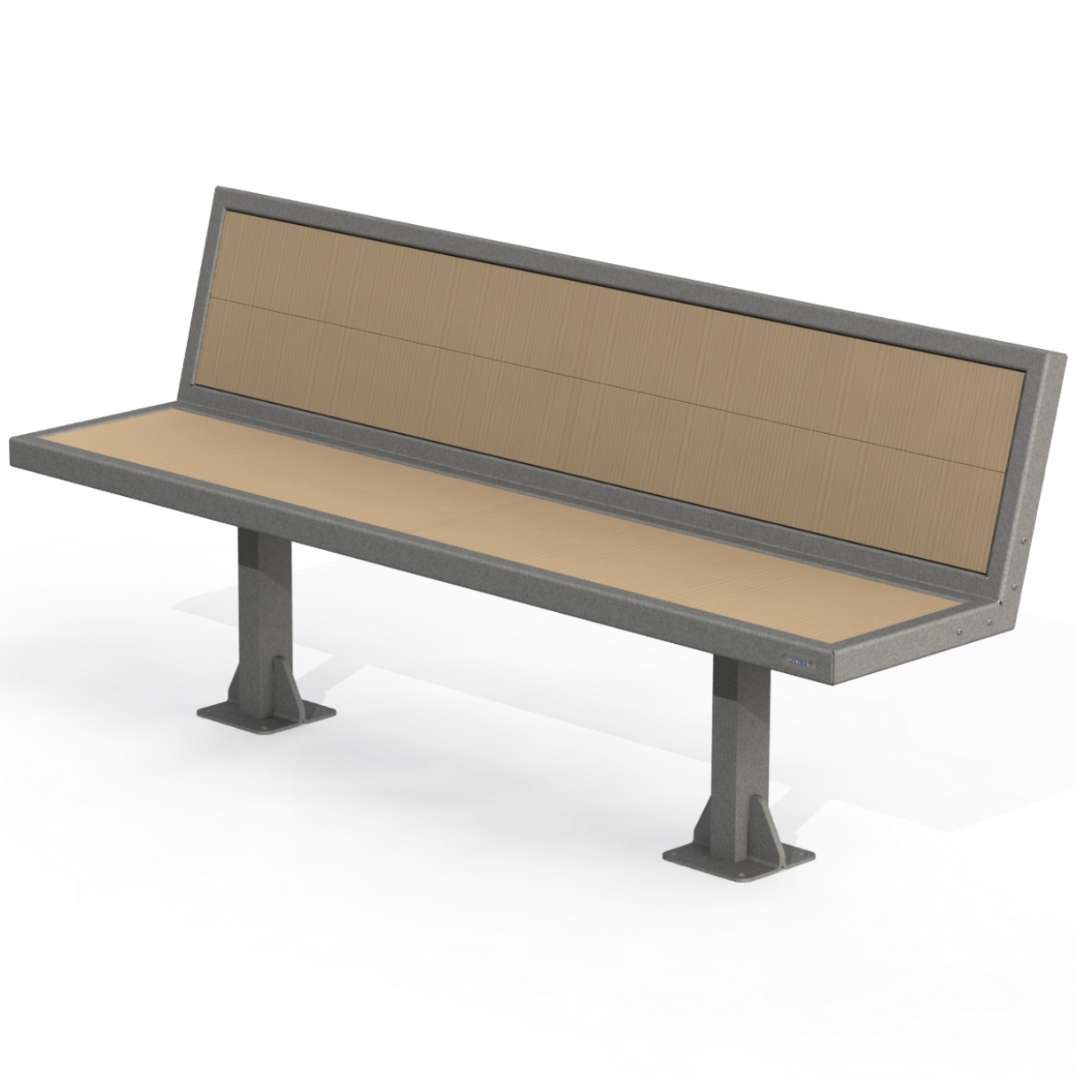 PCB3B - Banc 72" Avec Dossier Bois