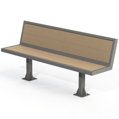 PCB3B - Banc 72" Avec Dossier Bois