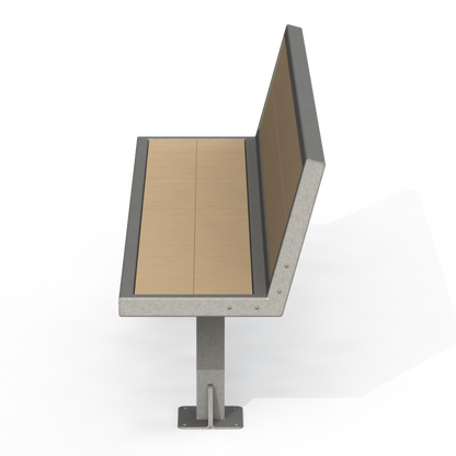 PCB3B - Banc 72" Avec Dossier Bois