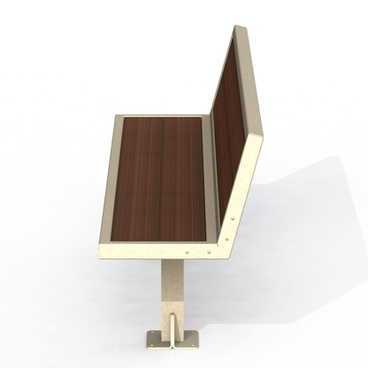 PCB3P - Banc 72" Avec Dossier Plastique Recyclé