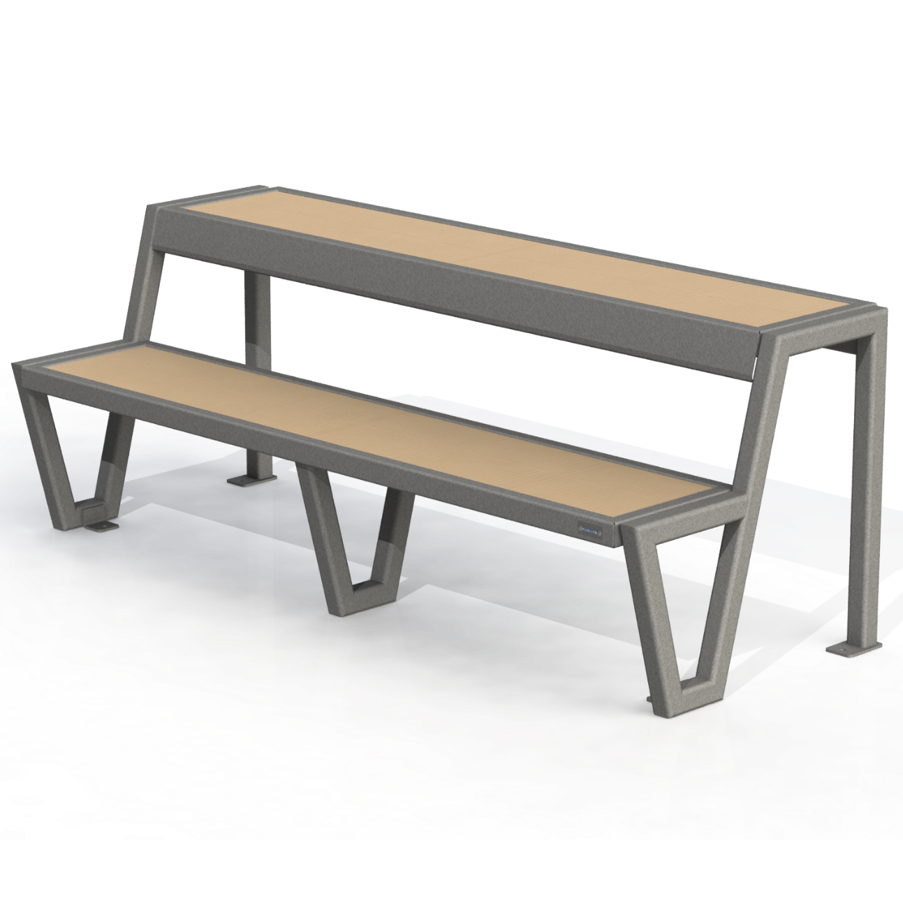 PCB8B - Banc École Avec Station De Travail 72" Bois