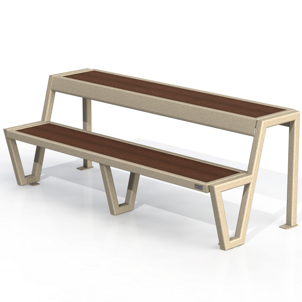 PCB8P - Banc École Avec Station De Travail 72" Plastique Recyclé