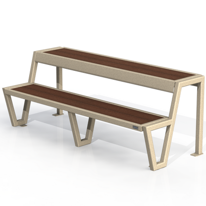 PCB8P - Banc École Avec Station De Travail 72" Plastique Recyclé