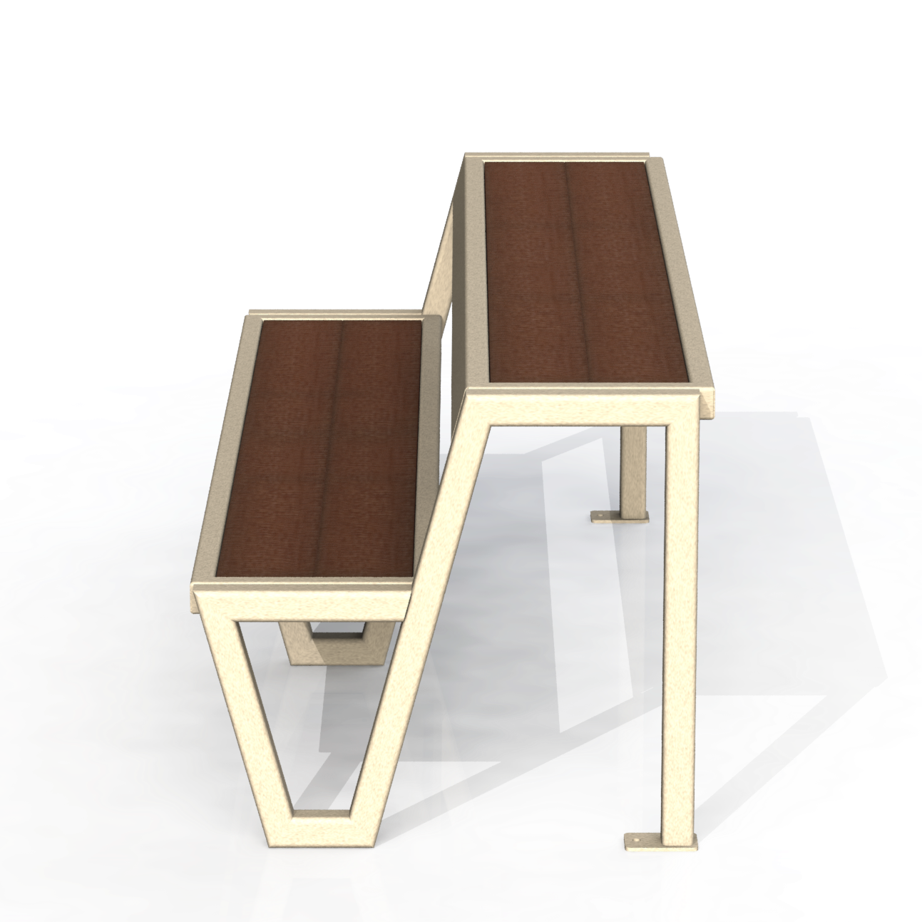 PCB8P - Banc École Avec Station De Travail 72" Plastique Recyclé