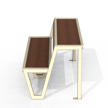 PCB8P - Banc École Avec Station De Travail 72" Plastique Recyclé