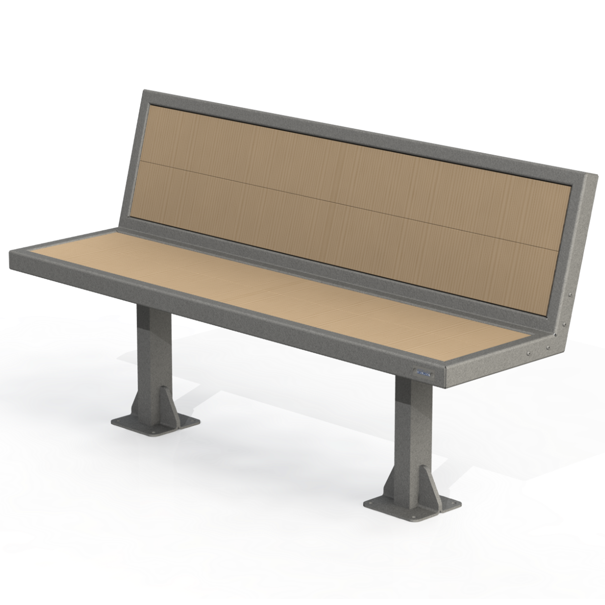 PCB2B - Banc 60" Avec Dossier Bois