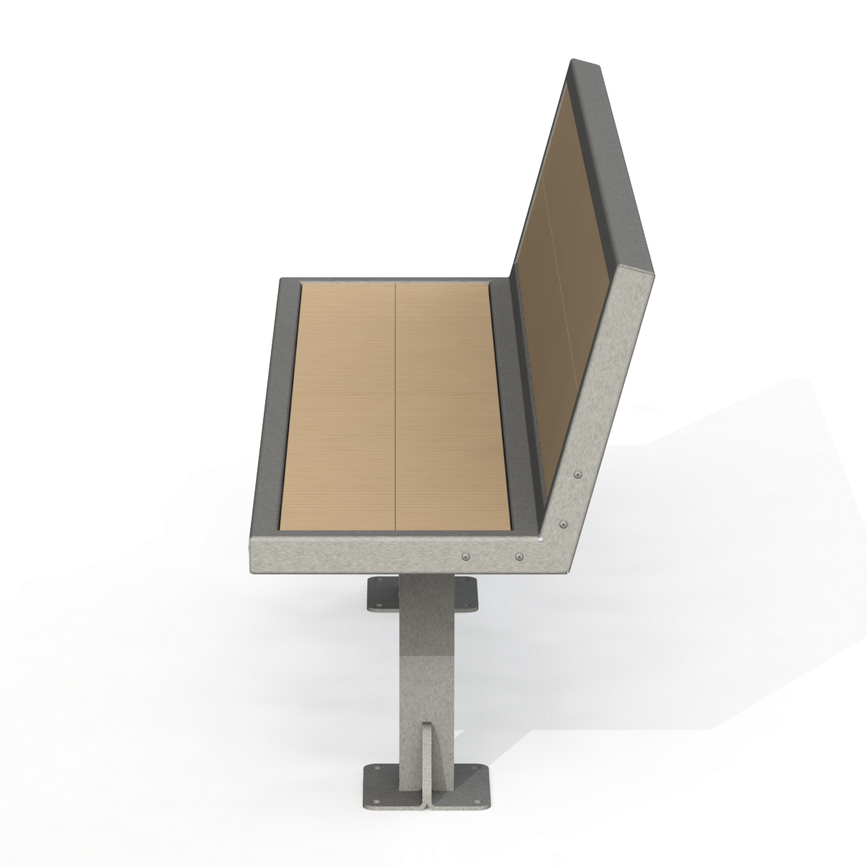 PCB2B - Banc 60" Avec Dossier Bois